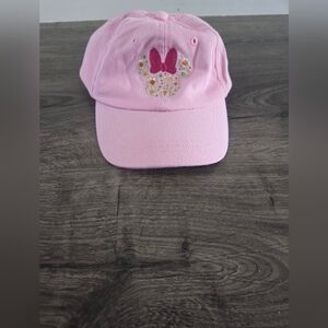 Minnie Mouse Pink Cap with Embroidered Floral Design NEW